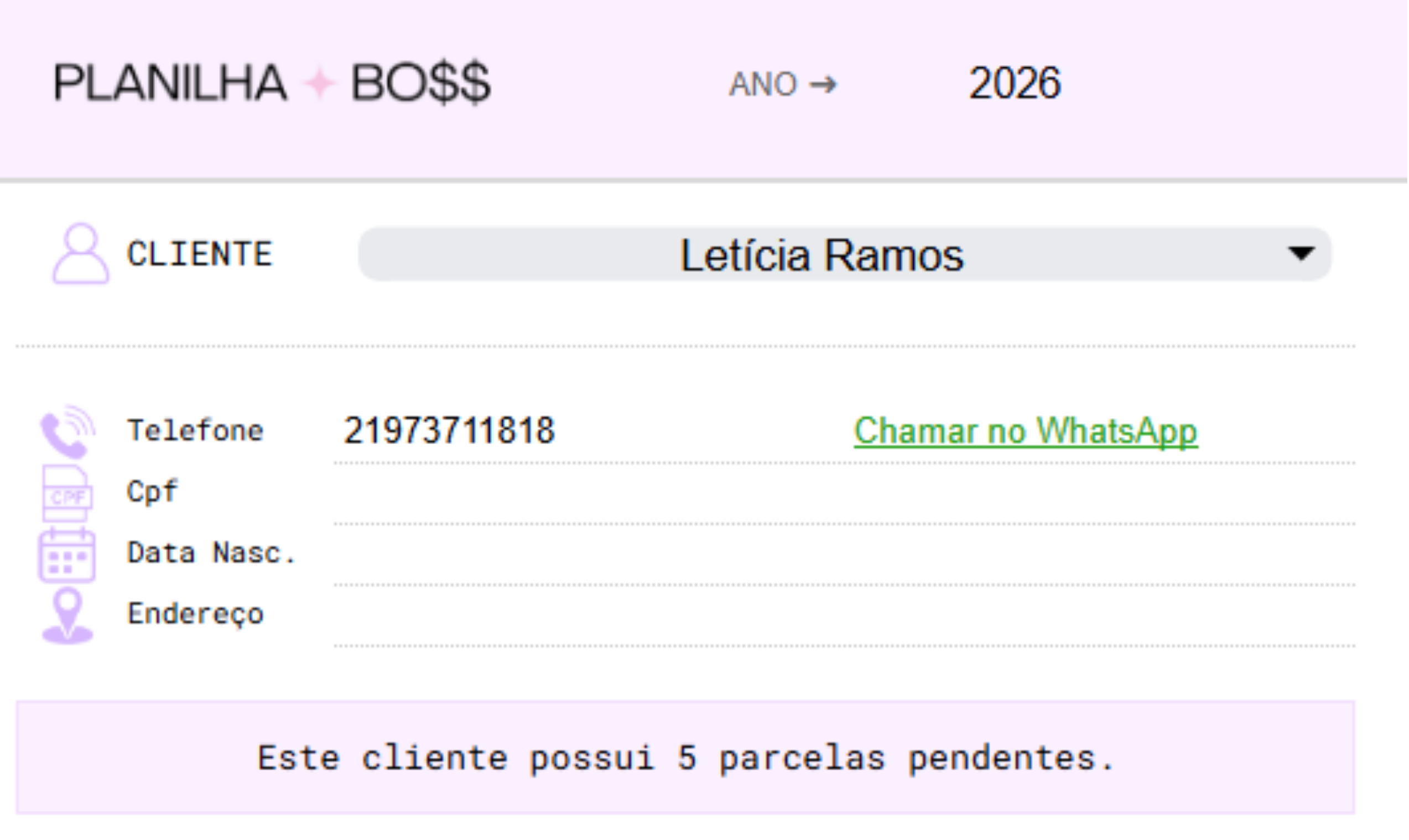 3 cores disponíveis